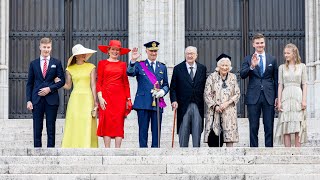 Belgian Royal family attend mass at National Day 2023 in Brussels [upl. by Nort]