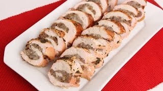 Roasted Stuffed Turkey Breast Recipe  Laura Vitale  Laura in the Kitchen Episode 676 [upl. by Adnael]