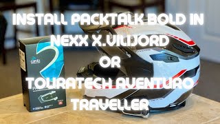 Install Packtalk Bold in NEXX XVilijord Helmet Touratech Aventuro Traveller [upl. by Anayia]