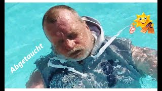 Pool  Anlage im Hotel Sentido  Der schwere Gang zur Poolbar mit Abtauchen 😰😱🥶 [upl. by Ylrebma]