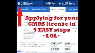 Applying for your GMRS license in 5 easy steps LOL [upl. by Grizel]