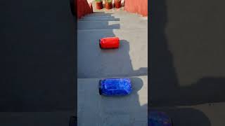 Blue vs Red Breaking glass bottles  Crushing Crunchy amp soft things shorts asmr satisfying [upl. by Gasser231]