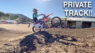 PRIVATE BACKYARD TRACK RIDING  PIT BIKE RACING w Medium Boy [upl. by Vanni]