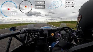 Bedford Autodrome GT Circuit  Fastest Lap 239  Ariel Atom 4  2 Apr 24 GoPro Hero10 4k50 Dashware [upl. by Ewolram]