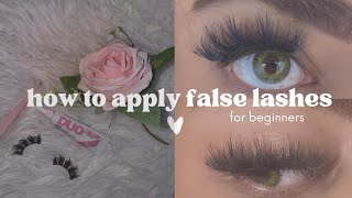 How to apply false LASHES in UNDER 1 MINUTE  False Lash Tutorial For BEGINNERS [upl. by Jentoft]