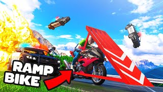 The First RAMP BIKE In The World In GTA5 RolePlay [upl. by Idnod]