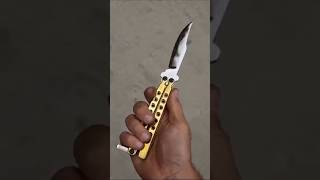 MakingButterflyKnifeoutofBearingknifemakingknifemakingthingscreativecreativeshorts [upl. by Lanod]