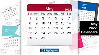 May 2022 Calendar  123FreeVectors [upl. by Kaleena888]