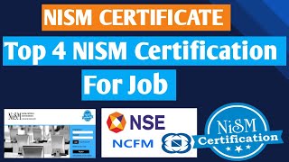 NISM Top 4 NISM CERTIFICATION For Jobनौकरी nismnismexamnismcertificatencfmnismpreprationcfa [upl. by Adaran235]