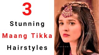 3 Best Open Hairstyles With Maang Tikka  Open Hair Hairstyles For Weddings [upl. by Elyac]