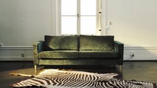 Elevate Your IKEA Karlstad Sofa With a Velvet Bemz Cover [upl. by Sherm]