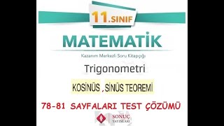 Sonuç Yayınları 11Sınıf Matematik Kitabı Trigonometri Konusu 7881 Sayfaları [upl. by Anuahsed]