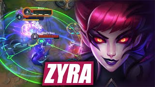 Wild Rift Zyra Mid Lane Gameplay Build amp Runes [upl. by Alejandrina]