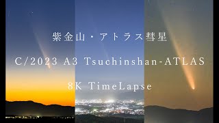 C2023 A3 TsuchinshanATLAS 紫金山・アトラス彗星 8K Timelapse 8k comet timelapse japan [upl. by Ahset]