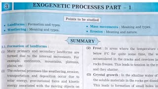 Class 9th Geography Chapter 3 Exogenetic Processes part  1 Navneet Digest Solutions MH Board [upl. by Chimene]