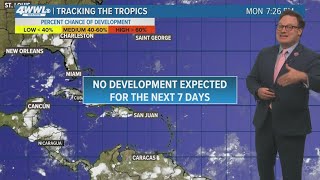 Monday 10 PM Tropical Update No developments expected over the next week [upl. by Gabby]