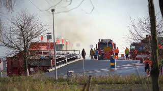 Forse containerbrand bij ARCG Duinkerkenstraat Groningen [upl. by Tik649]