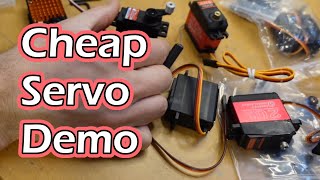 Cheap Servo Demo  DS3218PRO vs MG996R vs JX PDI6208MG [upl. by Ajuna421]