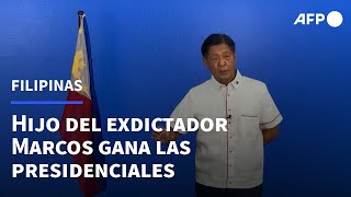 Hijo del exdictador Marcos gana las presidenciales en Filipinas  AFP [upl. by Peggie]