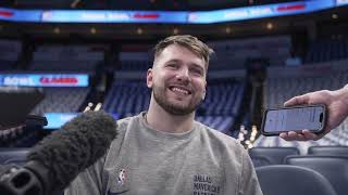 Dallas Mavericks Luka Doncic Interview at Shootaround Before Game 1 vs Thunder [upl. by Nisay795]