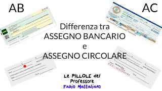 Differenza tra Assegno Bancario e Circolare [upl. by Ellevehc]