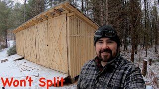 Building with Green Lumber  No Split Siding Installation [upl. by Ecnedac818]