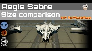 Star Citizen Island  Aegis Sabre size comparison [upl. by Leiand]