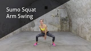 Sumo Squat Arm Swing  hoe voer ik deze oefening goed uit [upl. by Tristas]