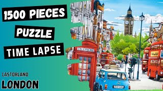 Solving London 1500 Pieces Puzzle  Castorland Puzzle [upl. by Ahsilrac276]