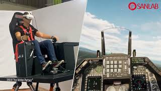 SANLAB Flight Simulator  6DOF Motion Platform with Digital Combat Simulator [upl. by Ecaidnac]