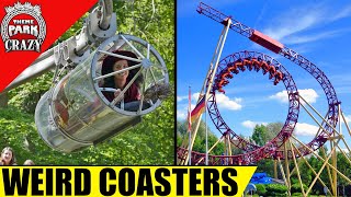 10 WEIRD and Unusual Roller Coasters [upl. by Redman]