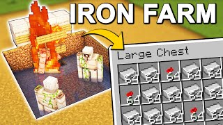 EASIEST Iron Farm in Minecraft 121 Tutorial [upl. by Aineval367]