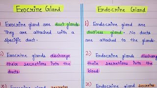 difference between exocrine and endocrine glands  exocrine gland and endocrine gland [upl. by Tala]