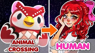 DRAWING ANIMAL CROSSING CHARACTERS AS HUMANS [upl. by Elisa]