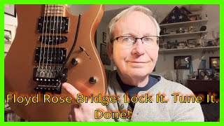 Floyd Rose Bridge Restring Lock it and Tune It  Easy [upl. by Trik]