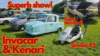 Invacar and Kenari go to Cardigan Classic Car Show It was superb Inc barn find Capri [upl. by Anairo]