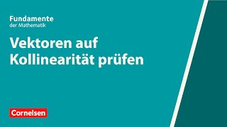 Vektoren auf Kollinearität prüfen  Fundamente der Mathematik  Erklärvideo [upl. by Revolc]