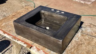 COMO HACER UN LAVABO LAVAMANOS O SINK DE CEMENTO  MAKING A CONCRETE SINK [upl. by Lantz]