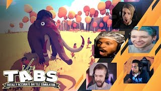 Gamers Reactions to the GIANT MAMMOTH  Totally Accurate Battle Simulator TABS [upl. by Soloma]