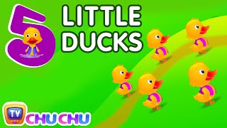 Five Little Ducks Nursery Rhyme With Lyrics  Cartoon Animation Rhymes amp Songs for Children [upl. by Eirbua714]