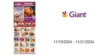 Giant Food Weekly Ad US  11152024  11212024 [upl. by Zoila]