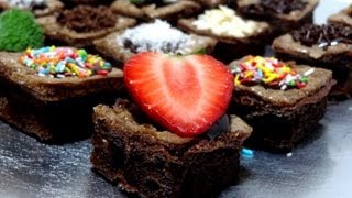 Receta de brownie de chocolate con nueces  Como hacer brownie de chocolate [upl. by Elletnuahs442]