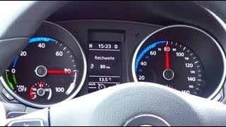 electric VW Golf Blue eMotion test drive acceleration HD [upl. by Nahaj177]