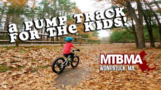 A pumptrack for the kids  Wompatuck State Park [upl. by Eitsud]