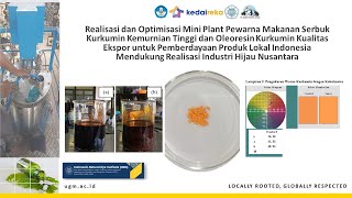 Realisasi MiniPlant Produksi Serbuk Kurkumin  Matching Fund Kedai Reka 2023 Universitas Gadjah Mada [upl. by Sldney567]