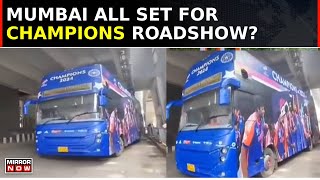 Team India Roadshow Bus Ready To Carry Champions For Victory Lap With Trophy In Mumbai  Top News [upl. by Htebsil]