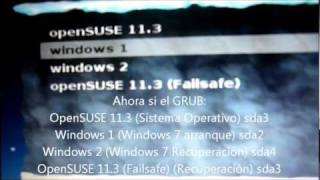 Instalar Linux OpenSuSE 113 junto a Windows 7 DUAL BOOT NO VIRTUALBOX NI VMWARE [upl. by Jet32]