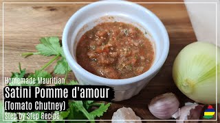 Tomato Chutney Satini Pomme damour  🕒5 mins  cookingathome  REAL STEPH amp JAY [upl. by Rezzani]