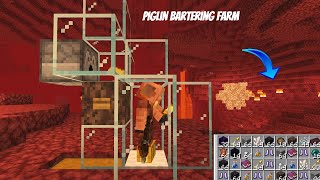 piglin bartering farm in mincraft 121 java edition [upl. by Atsira]