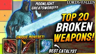 Lords of The Fallen  NEW TOP 20 BEST WEAPONS Ranked [upl. by Hoi]